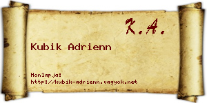 Kubik Adrienn névjegykártya
