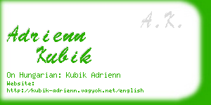 adrienn kubik business card